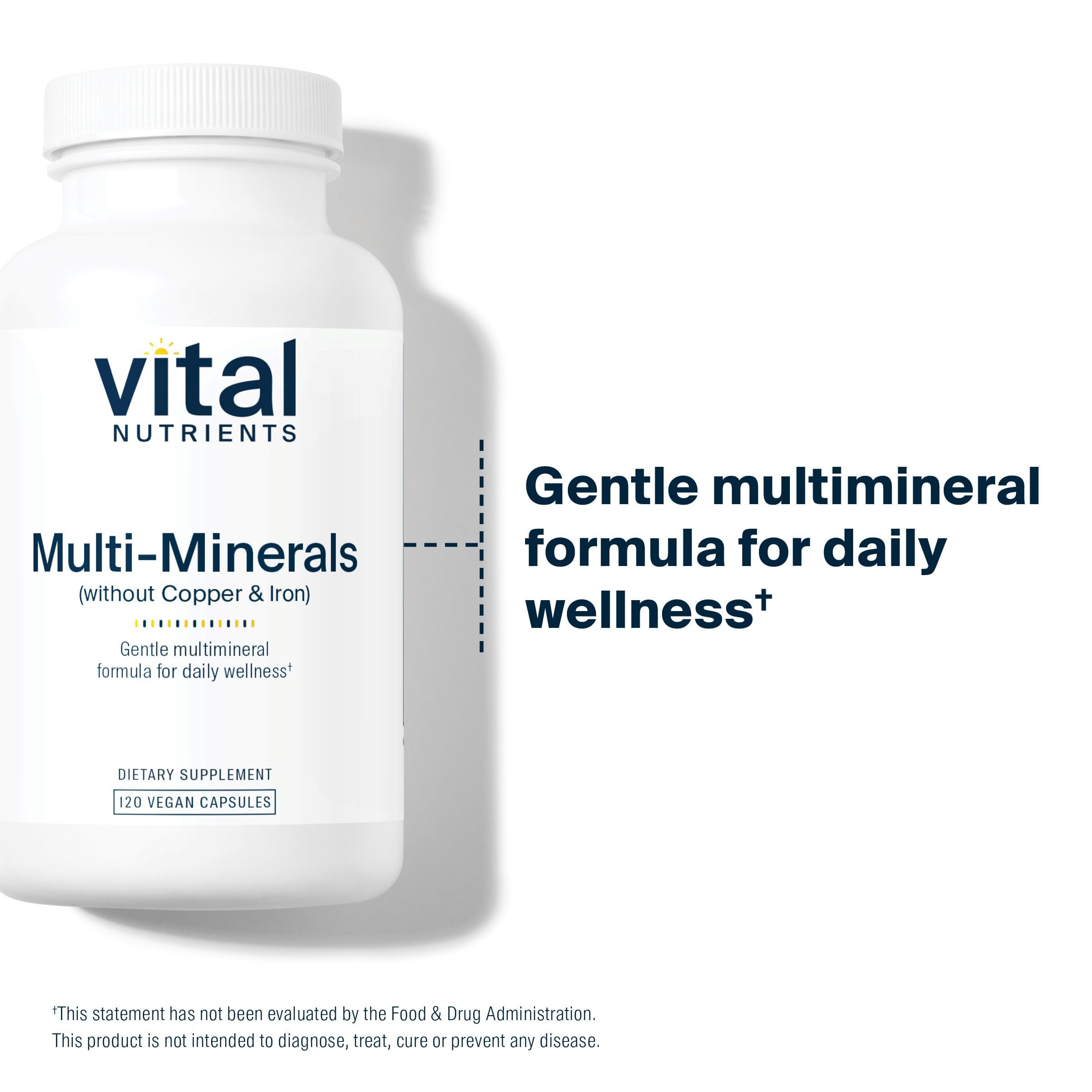 Vital Nutrients etiqueta nutricional legible que confirma pruebas y pureza