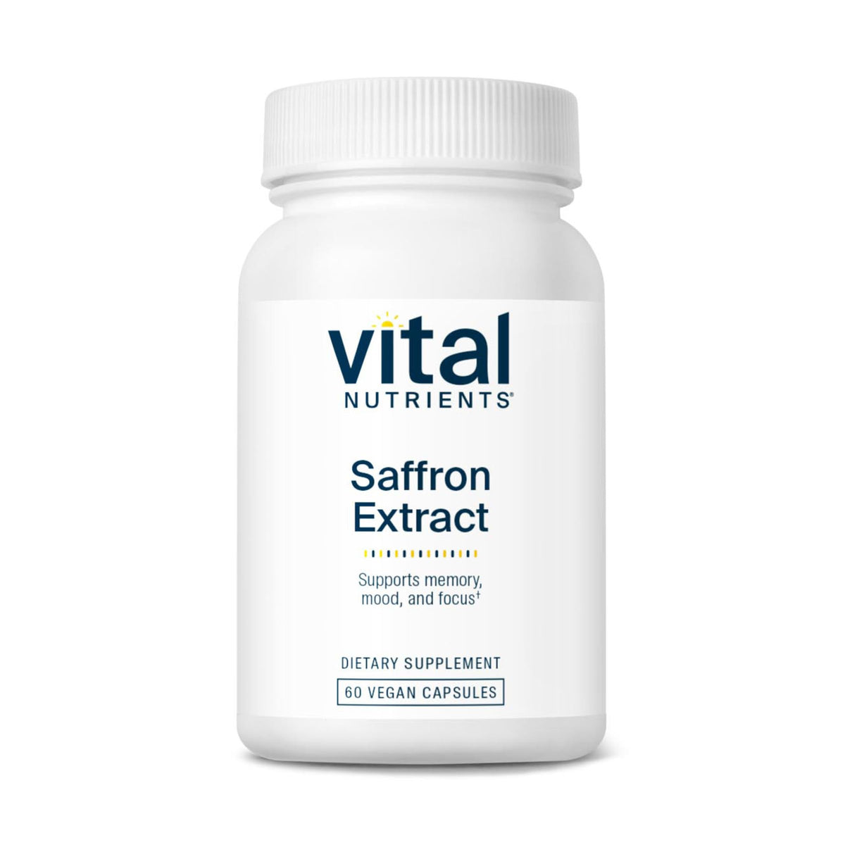 Vital Nutrients frasco delante mostrando presentación y beneficio calma