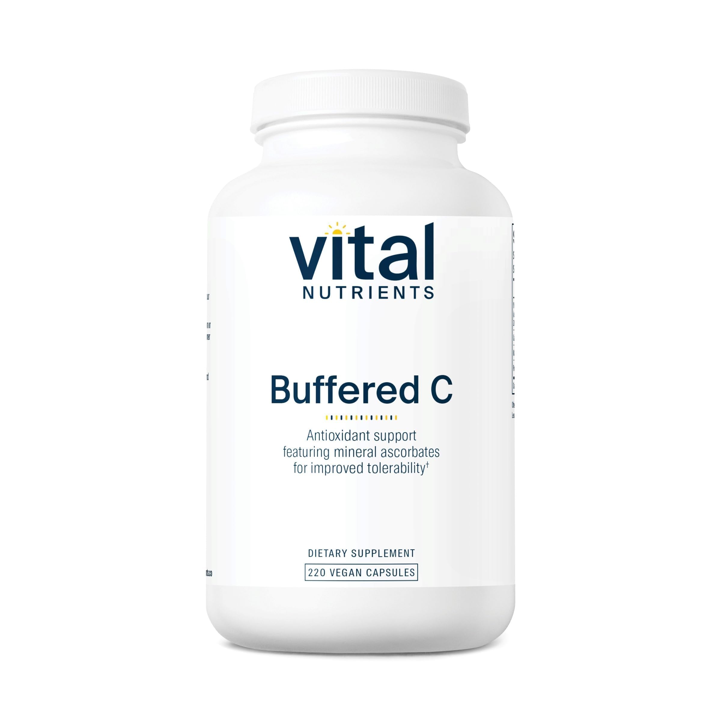 Vital Nutrients frasco delantero mostrando 220 cápsulas y beneficios veganos
