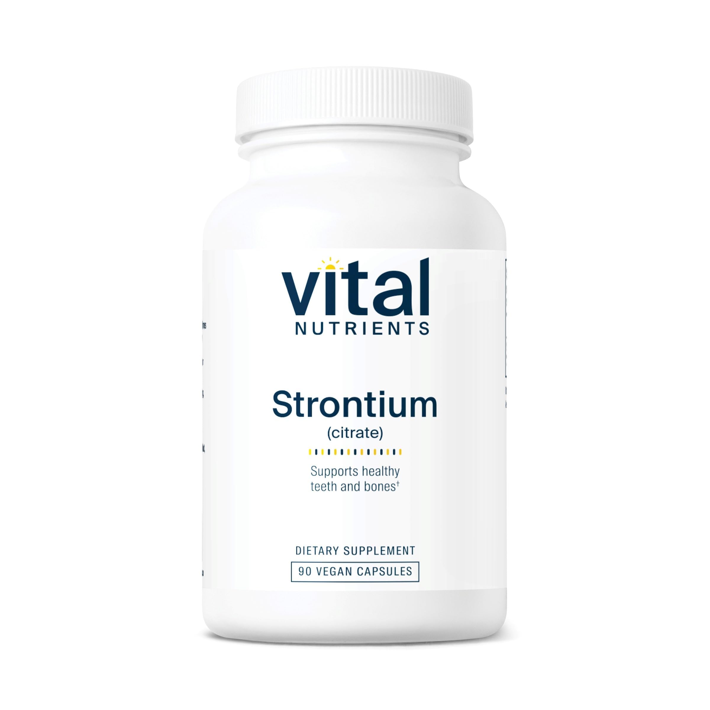 Vital Nutrients frasco delantero mostrando 90 cápsulas y etiqueta clara