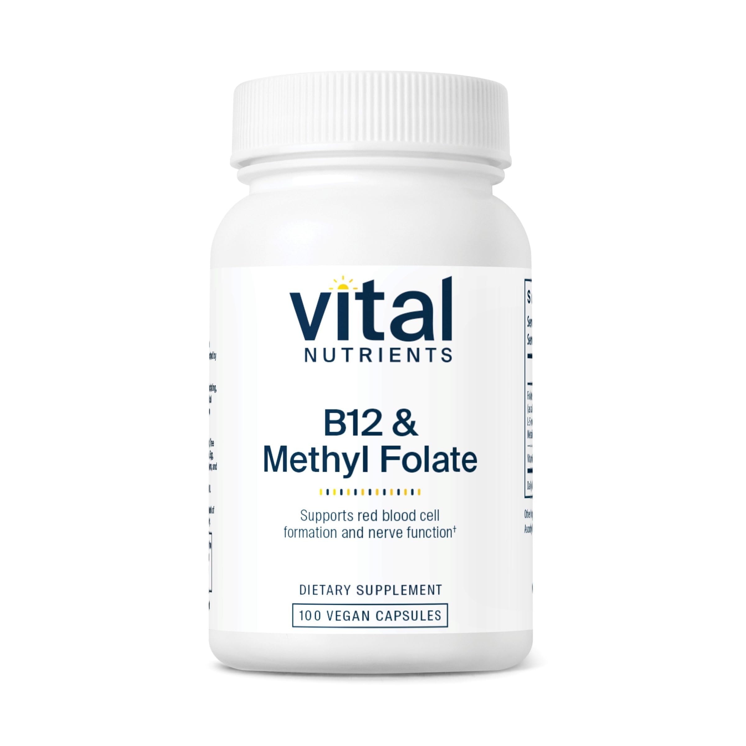 Vital Nutrients frente del empaque mostrando fórmula vegana y beneficio de absorción