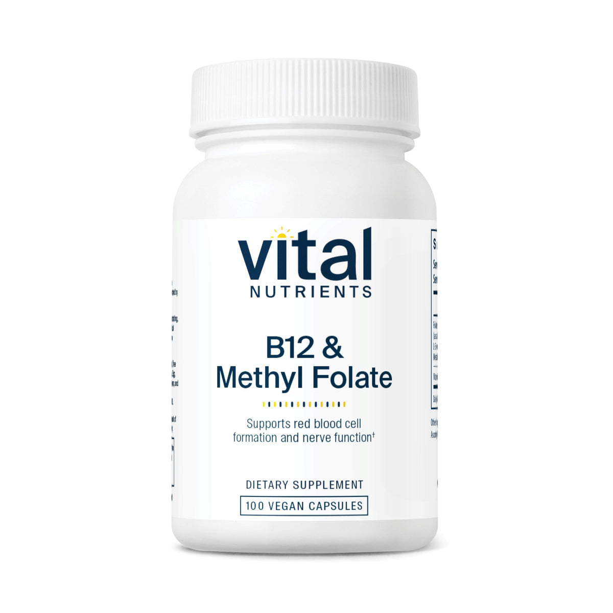 Vital Nutrients frente del empaque mostrando fórmula vegana y beneficio de absorción