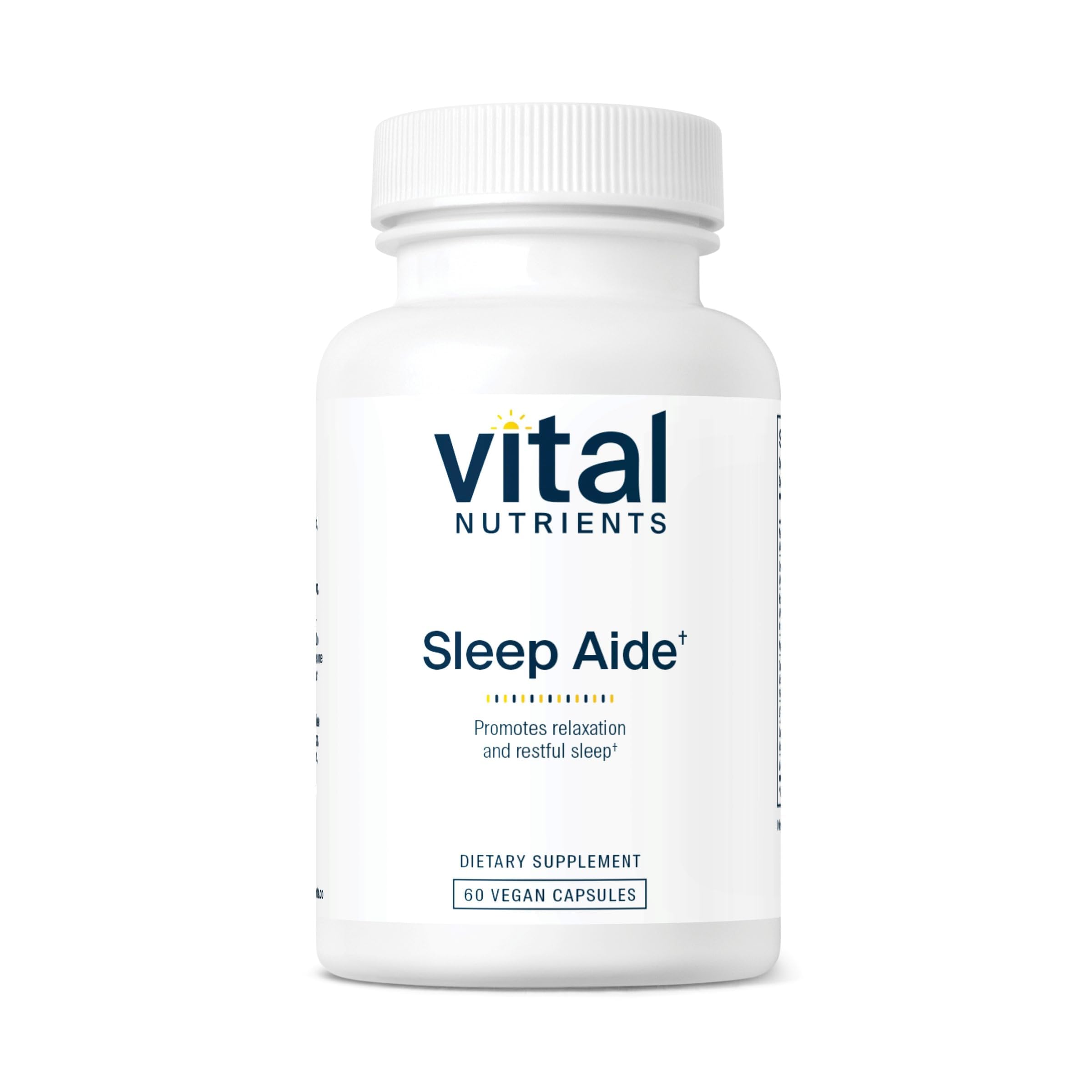 Vital Nutrients frasco frontal mostrando diseño y beneficio relajante