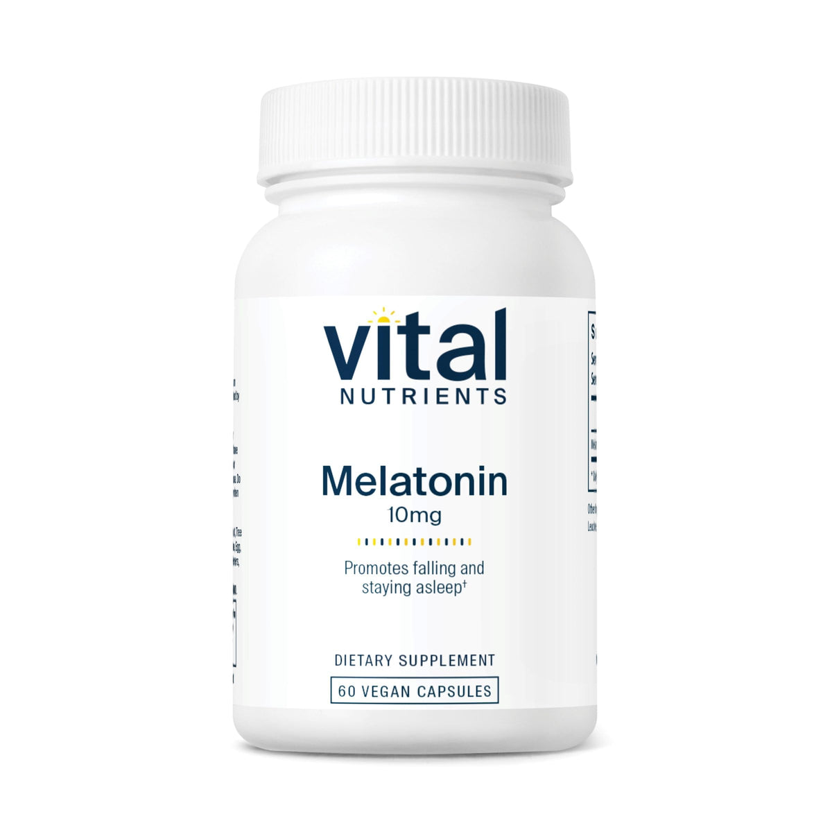 Vital Nutrients frasco frontal mostrando etiqueta clara y beneficios