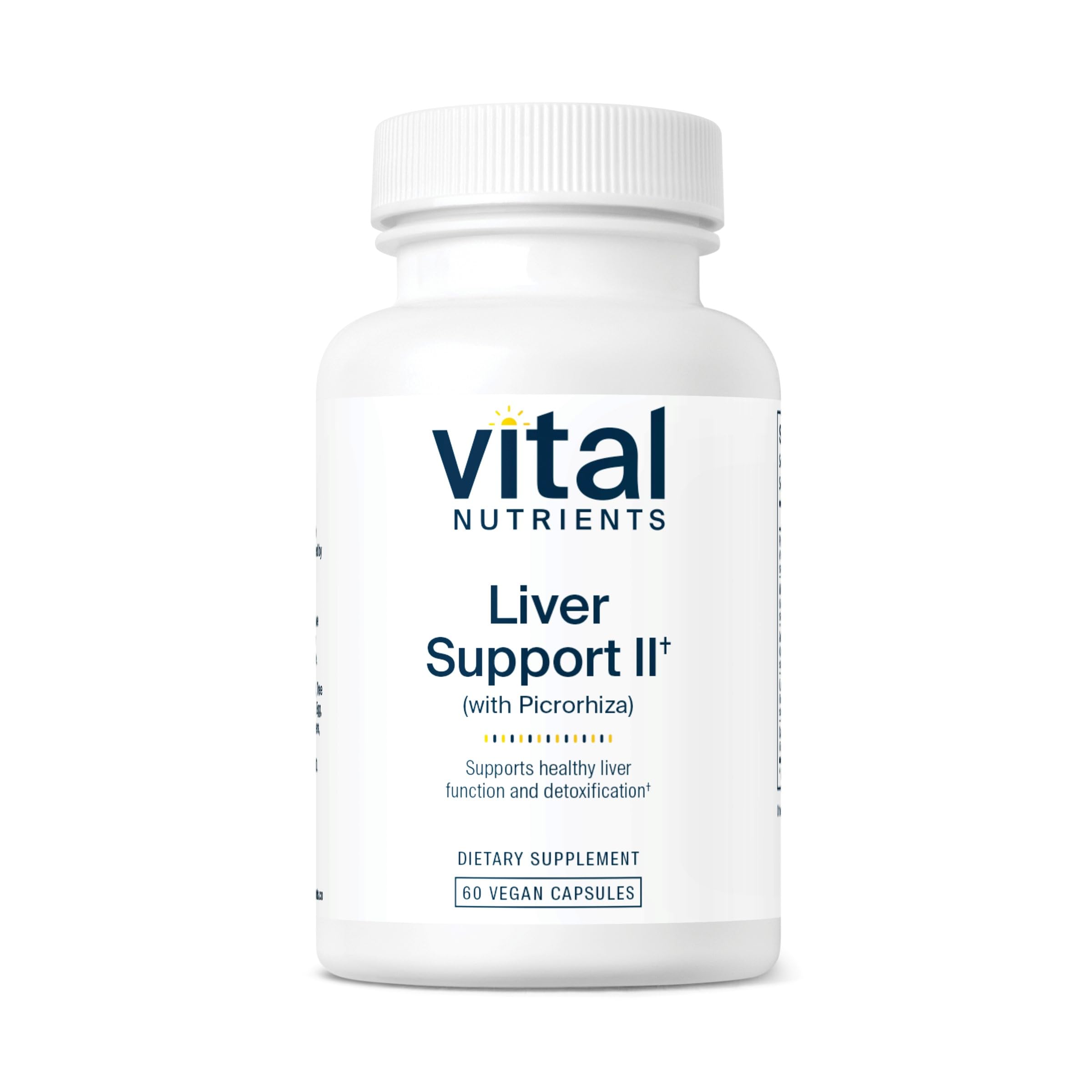 Vital Nutrients frasco frontal mostrando la etiqueta y beneficios del producto