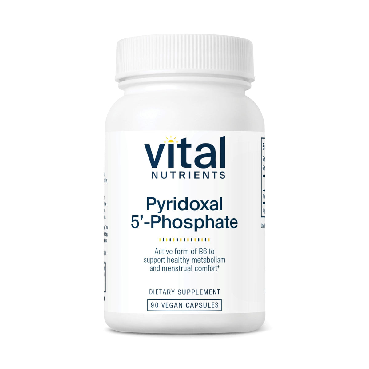 Vital Nutrients envase frontal mostrando P5P y beneficios claros