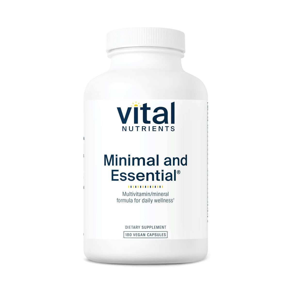 Vital Nutrients frasco frontal mostrando etiqueta clara y beneficios