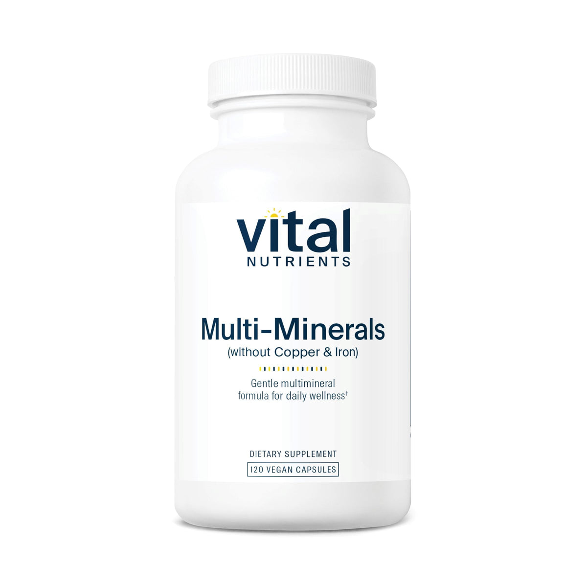 Vital Nutrients presentación frontal con cápsulas y beneficio claridad de ingredientes