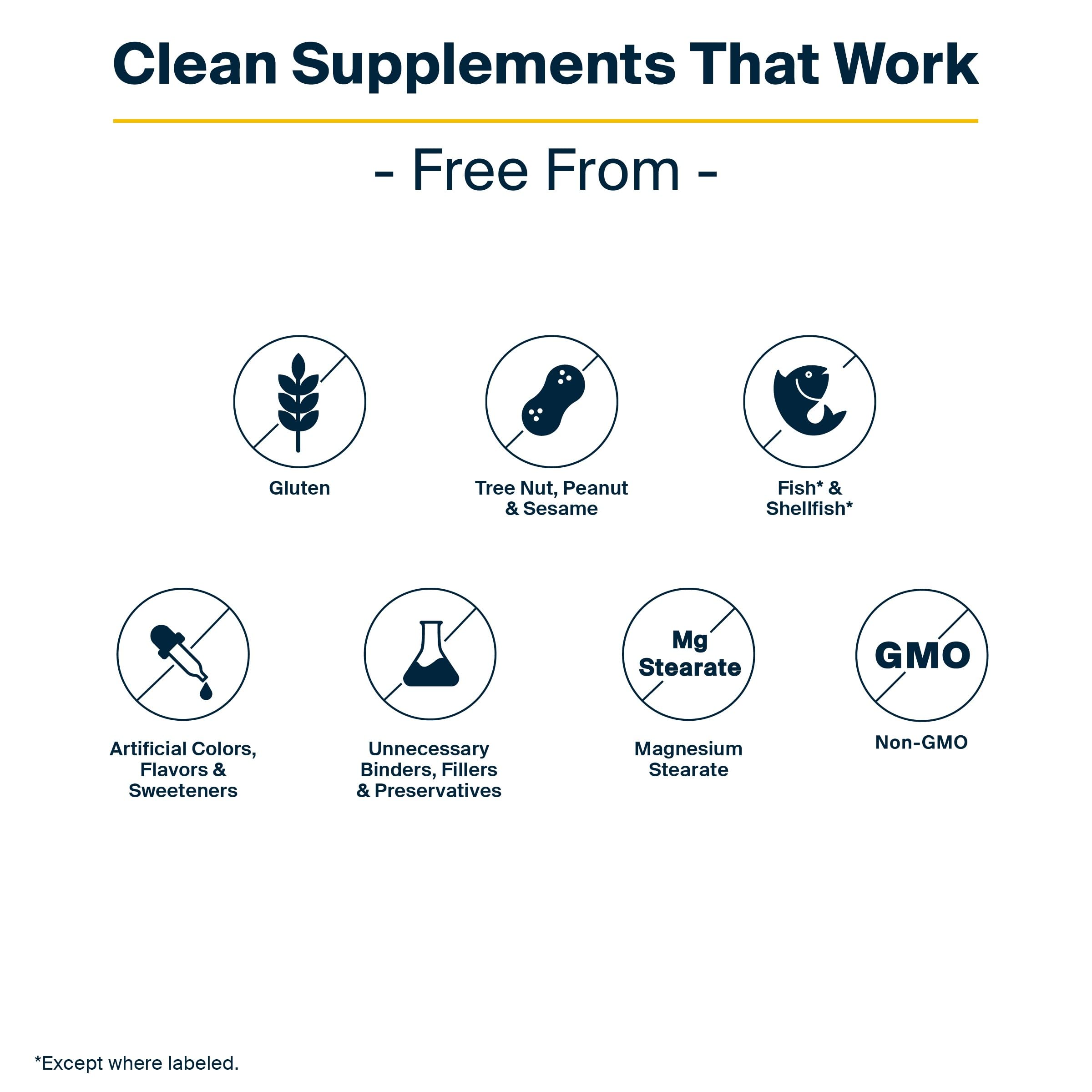 Vital Nutrients etiqueta con lista de ingredientes y certificaciones visibles