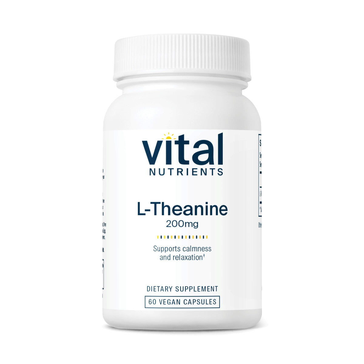 Vital Nutrients vista frontal del envase, suplemento vegano claro y confiable