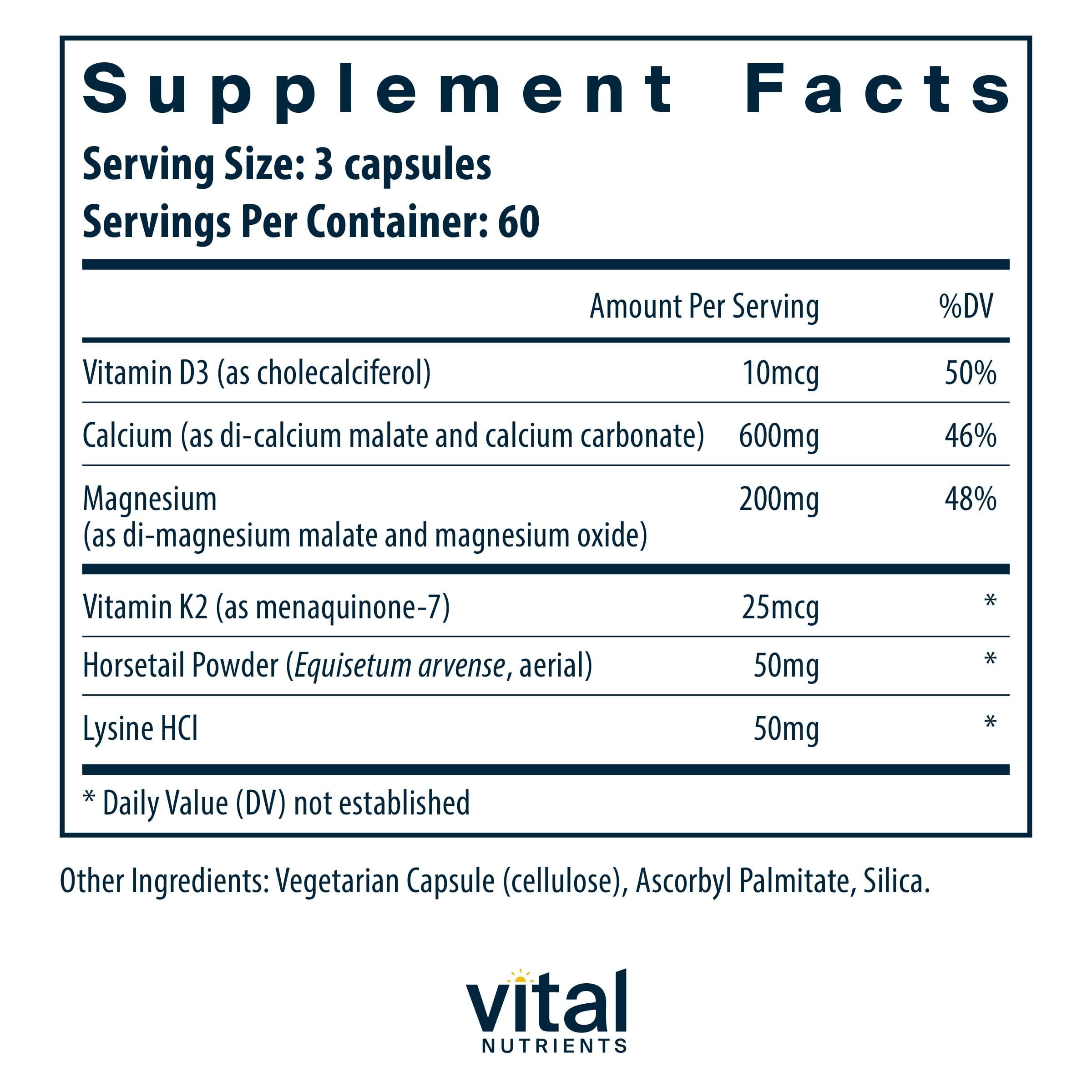 Vital Nutrients cápsulas detalle de textura que facilita ingestión y absorción