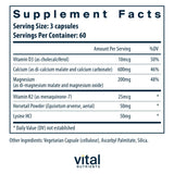 Vital Nutrients cápsulas detalle de textura que facilita ingestión y absorción
