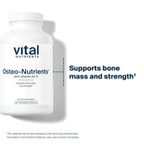 Vital Nutrients etiqueta de ingredientes resaltando K2, D3, calcio y magnesio
