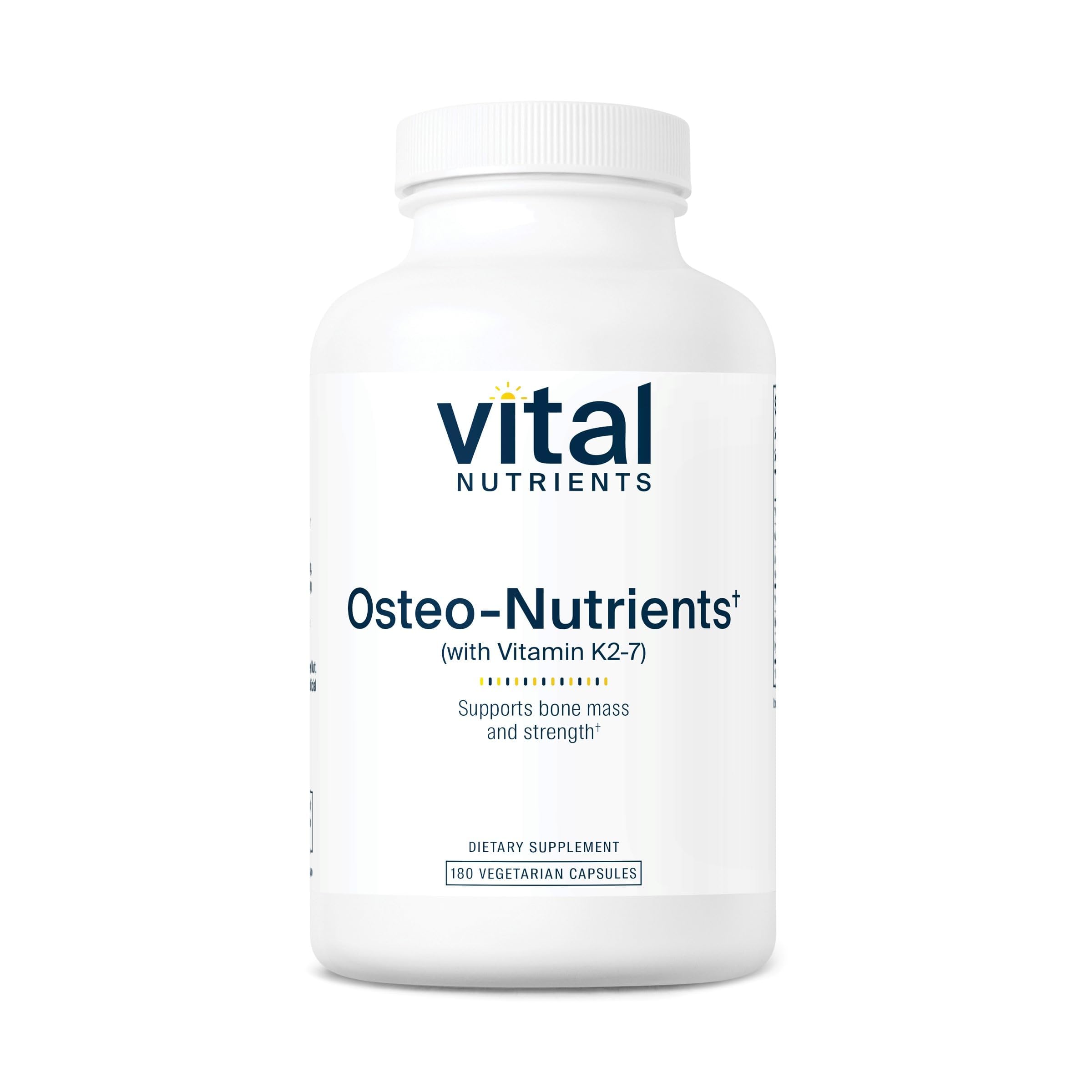 Vital Nutrients frontal del envase mostrando la fórmula para huesos y corazón