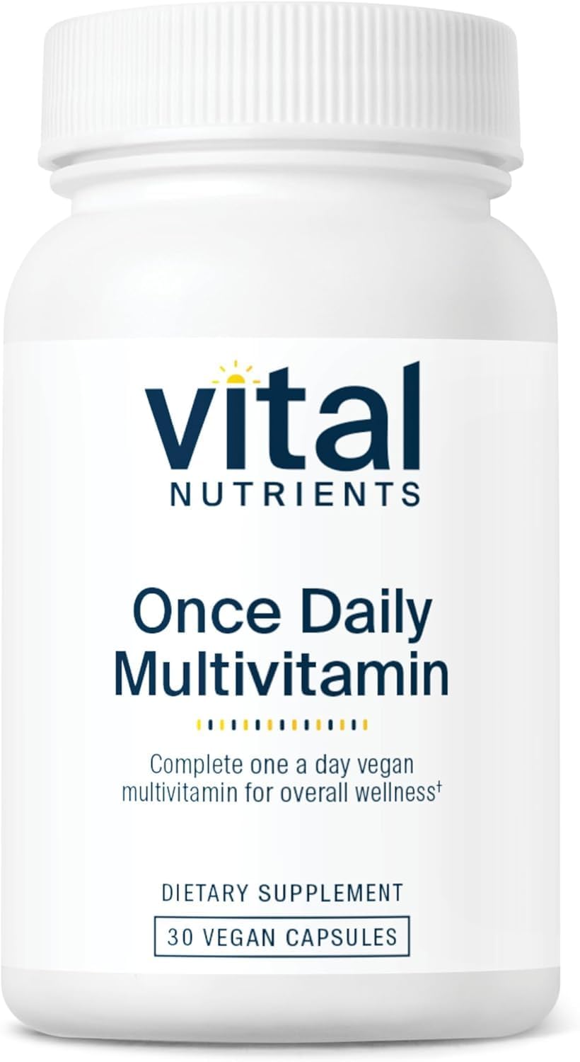 Vital Nutrients vista frontal del envase mostrando diseño y cantidad en la etiqueta, confianza en calidad