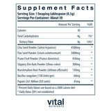 Vital Nutrients polvo en primer plano con textura fina, mezcla fácil y homogénea