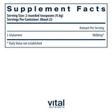 Vital Nutrients textura del polvo fino destacando solubilidad