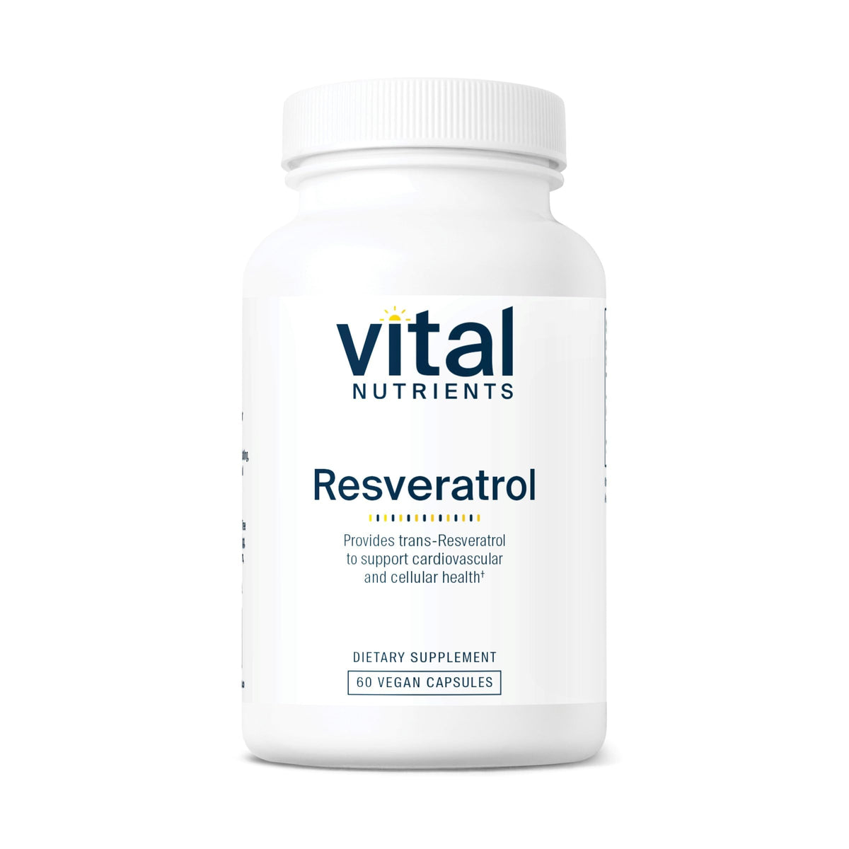 Vital Nutrients frasco frontal mostrando diseño claro y dosis