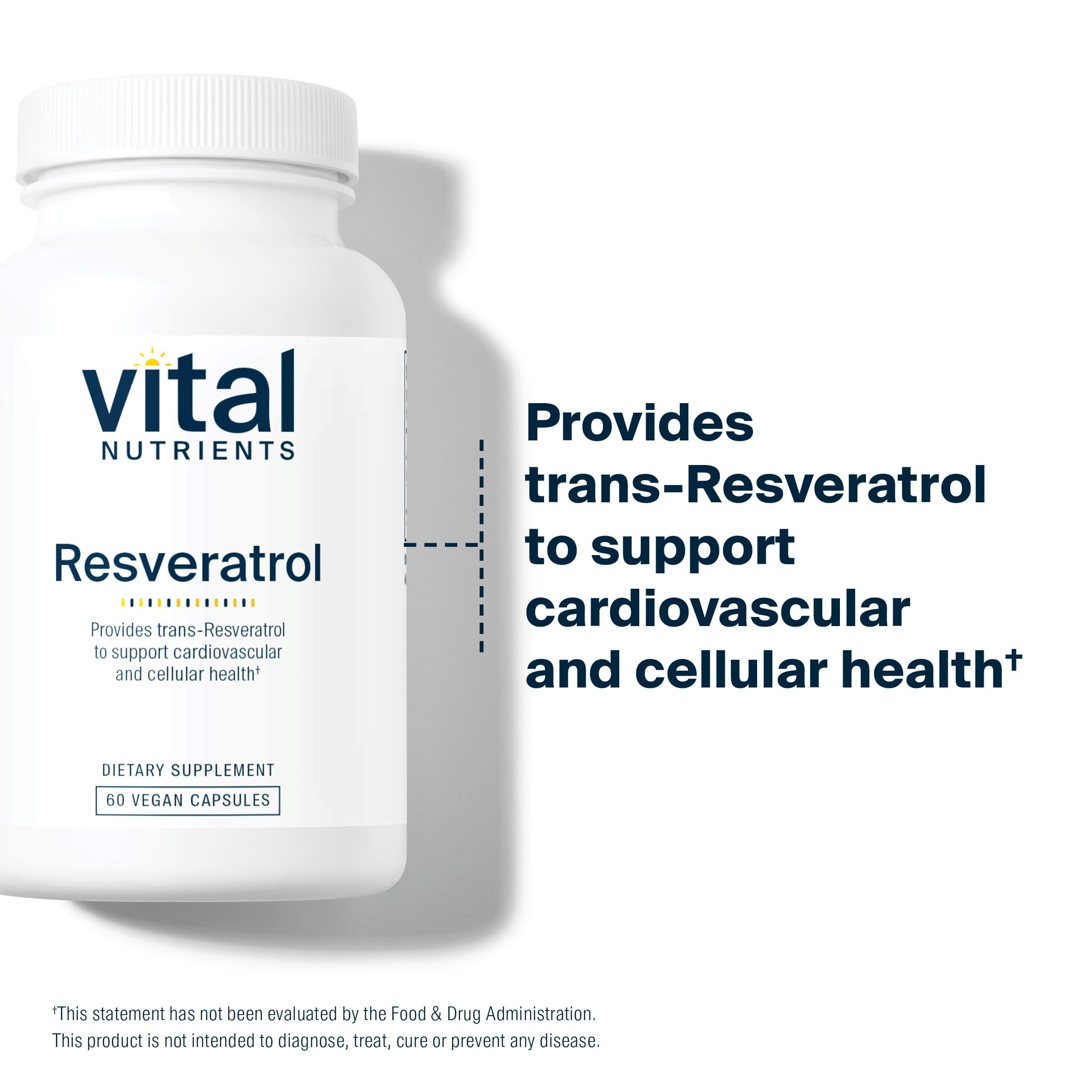 Vital Nutrients polvo de resveratrol muestra textura y concentración