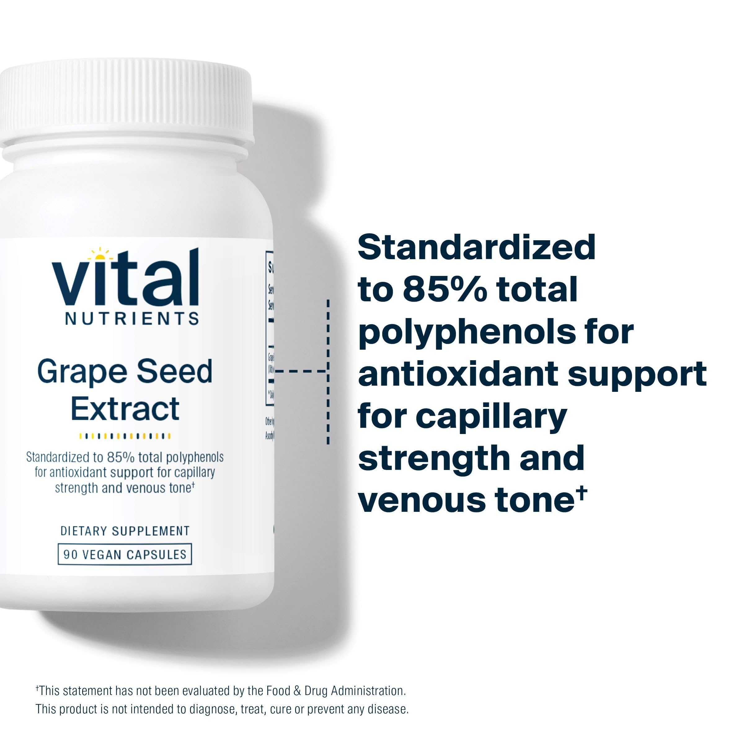 Vital Nutrients semillas de uva como fuente natural de antioxidantes