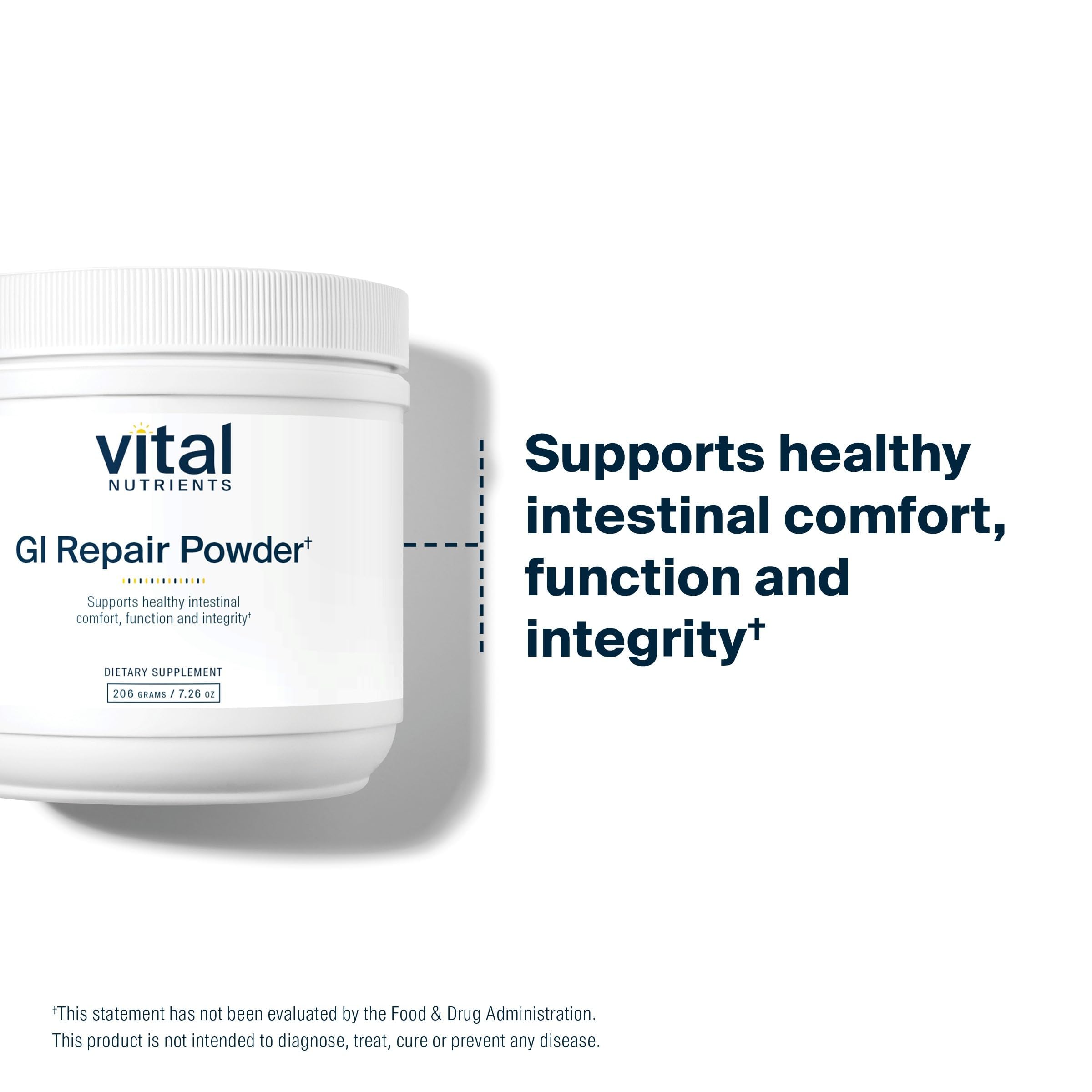Vital Nutrients tamaño comparado con una mano, volumen y porciones claras