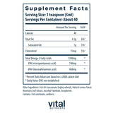 Vital Nutrients detalle de textura del aceite líquido, fácil dosificación