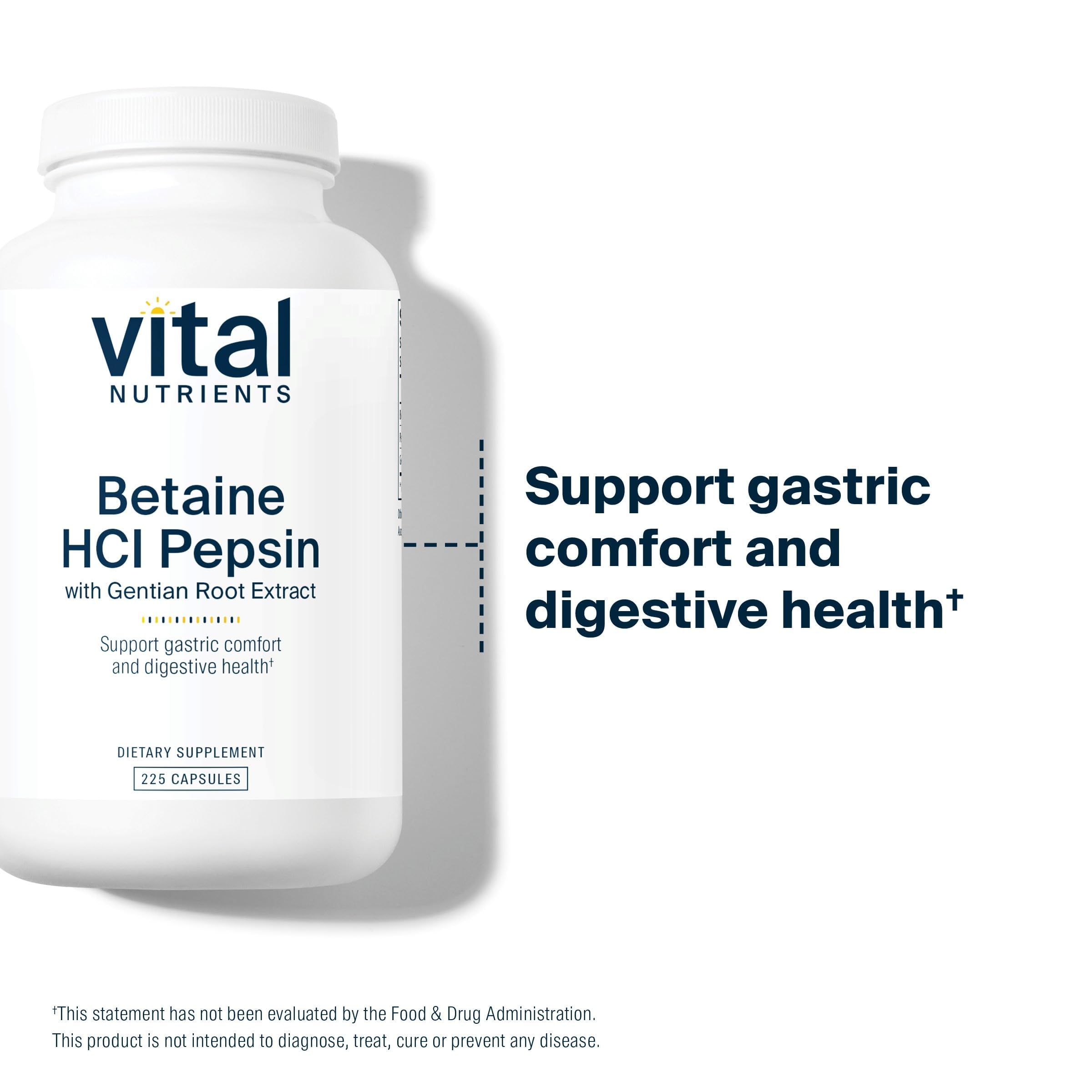 Vital Nutrients cápsula abierta mostrando polvo y apoyo a digestión proteica