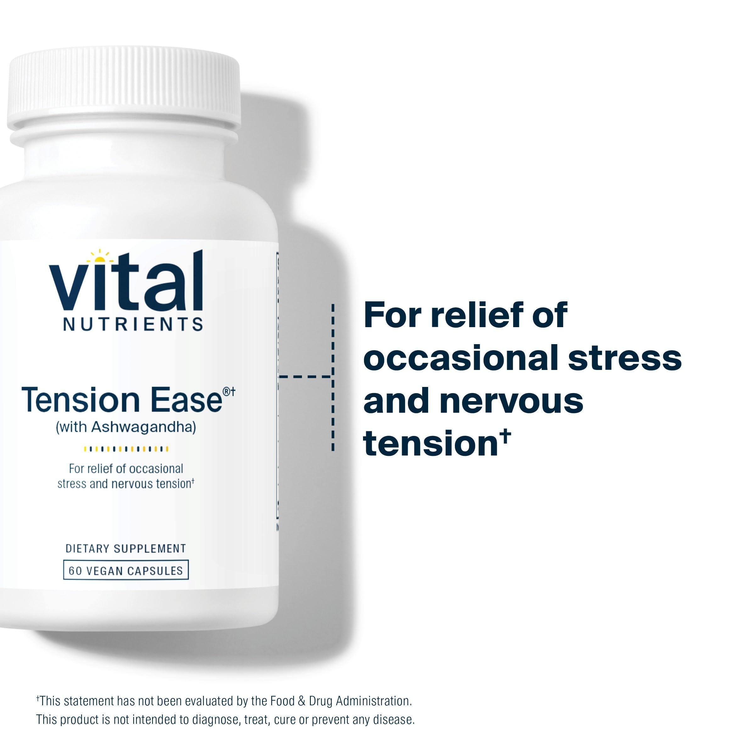 Vital Nutrients suplemento en escritorio, representa uso para relajación diaria