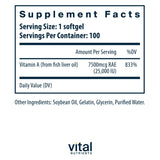 Vital Nutrients cápsula en primer plano mostrando tamaño y absorción segura