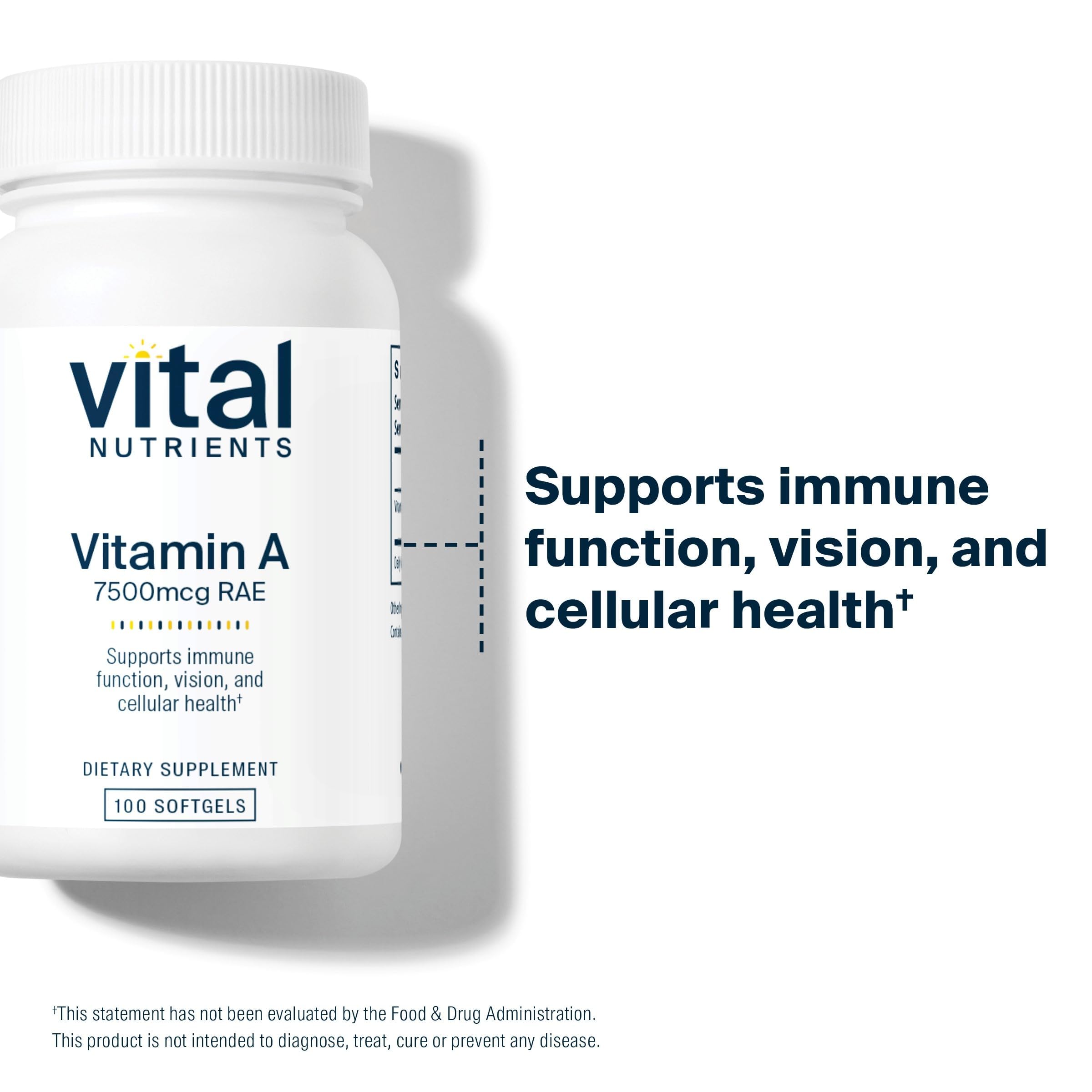 Vital Nutrients aceite de cápsula visible para mejor biodisponibilidad del retinol