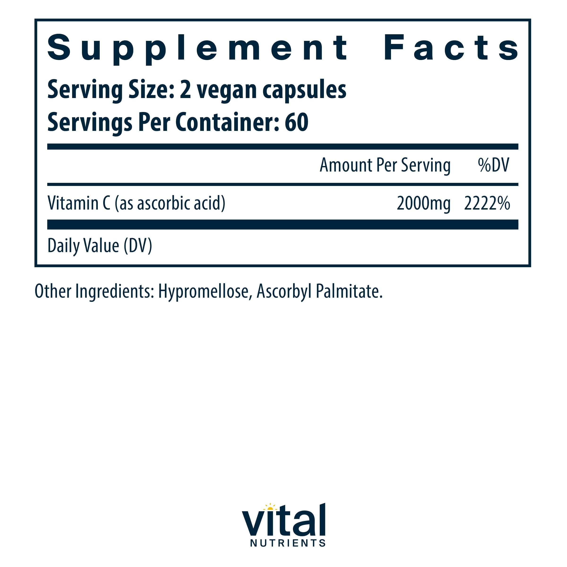 Vital Nutrients primer plano de cápsula, textura y formato vegano