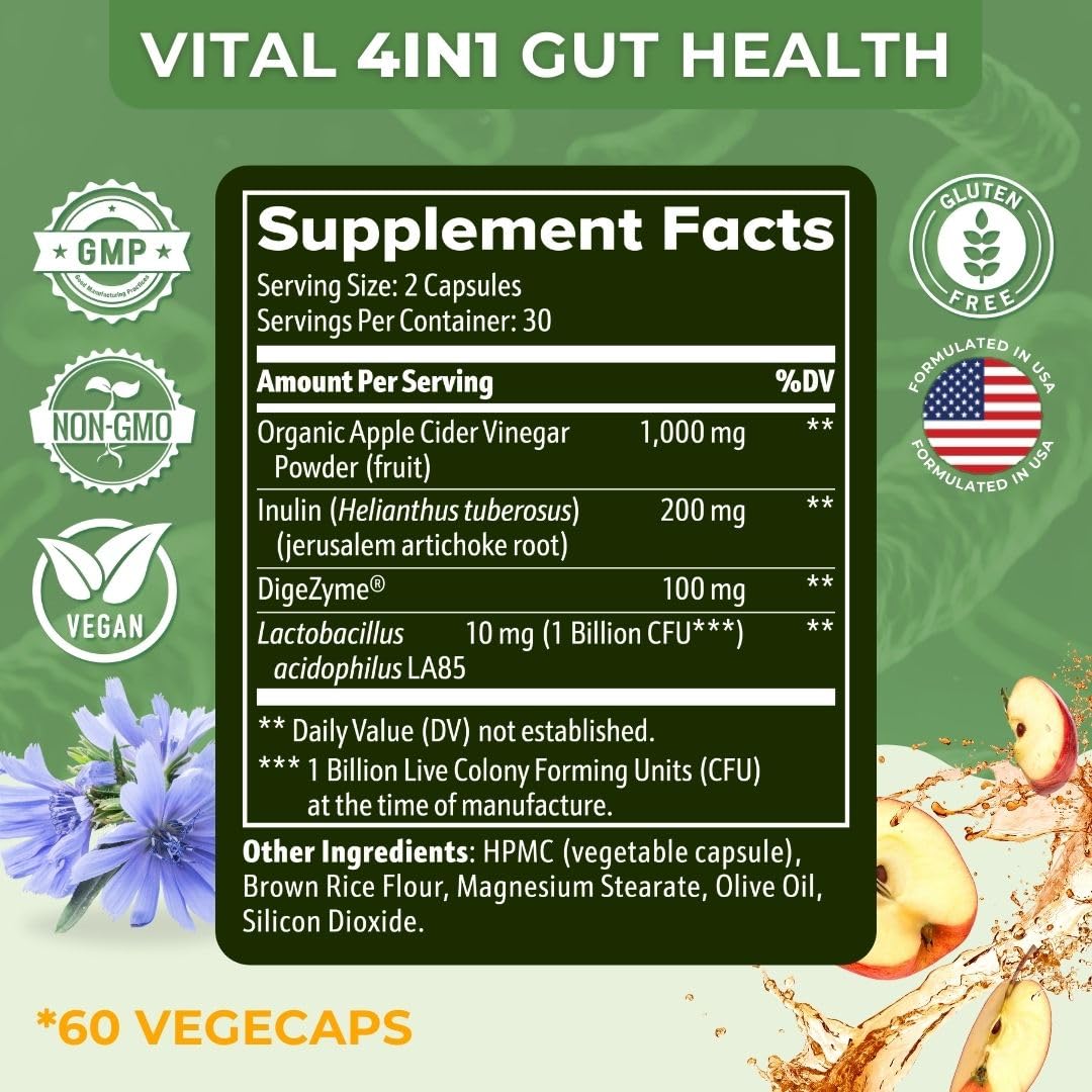 VITAL NUTRITIVE cápsula partida mostrando contenido y beneficios potenciales