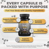 Vital Nutritive cápsulas en mano para visualizar dosificación y conveniencia
