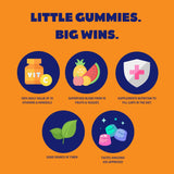 Vital Pals gomita en mano para comparar tamaño y porción segura