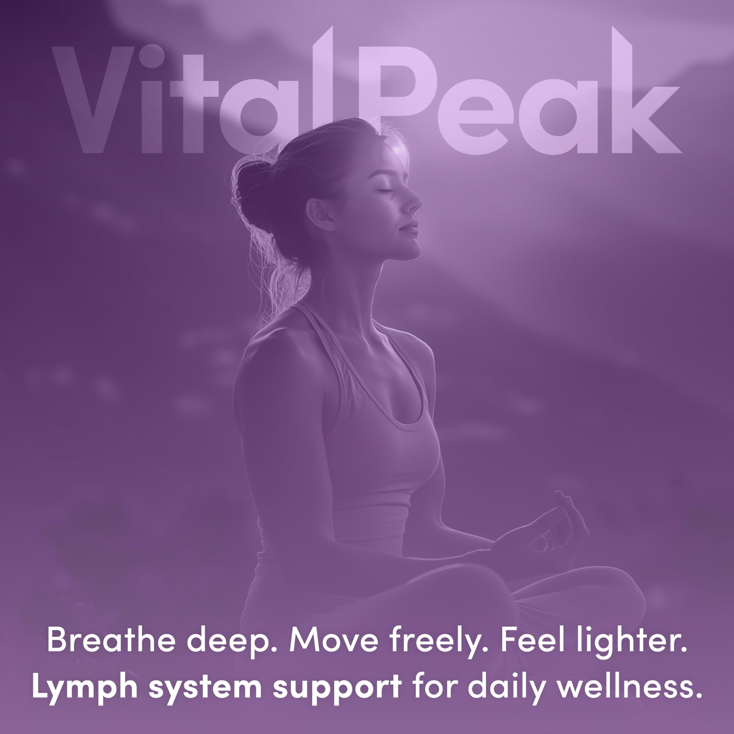 Vital Peak persona tomando Lymph Peak muestra integración a la rutina