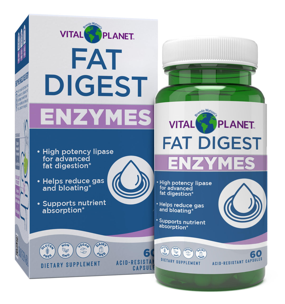 Vital Planet frente del empaque mostrando 60 cápsulas y beneficios