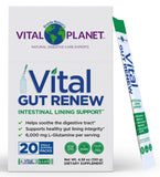 Vital Planet frente del paquete Vital Gut Renew mostrando 20 sobres y beneficios