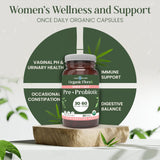 Vital Planet etiqueta con lista de ingredientes y certificaciones orgánicas