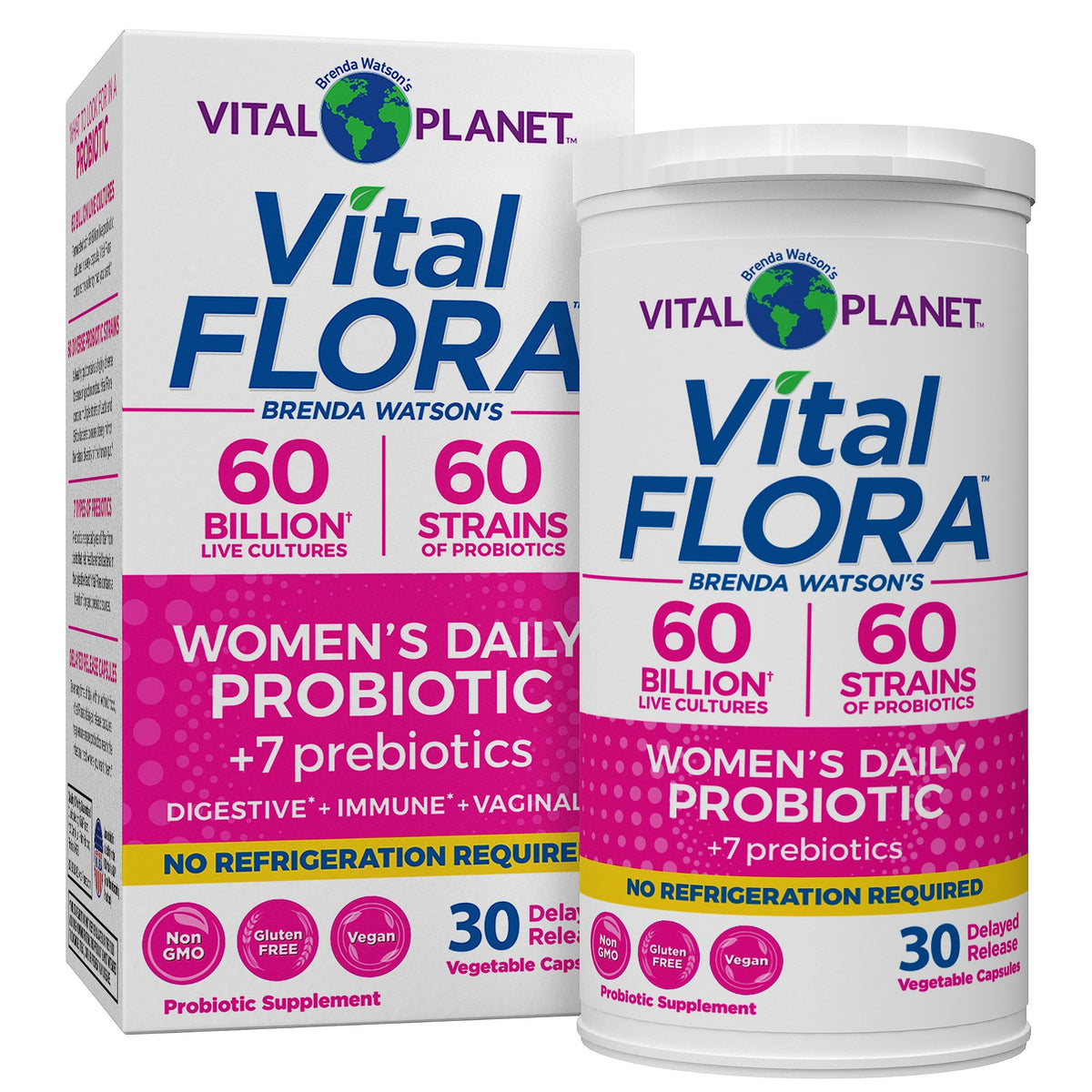 Vital Planet frasco frontal mostrando diseño y cantidad de cápsulas