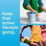 Vital Proteins en escena lifestyle con ejercicio, diseñado para activos