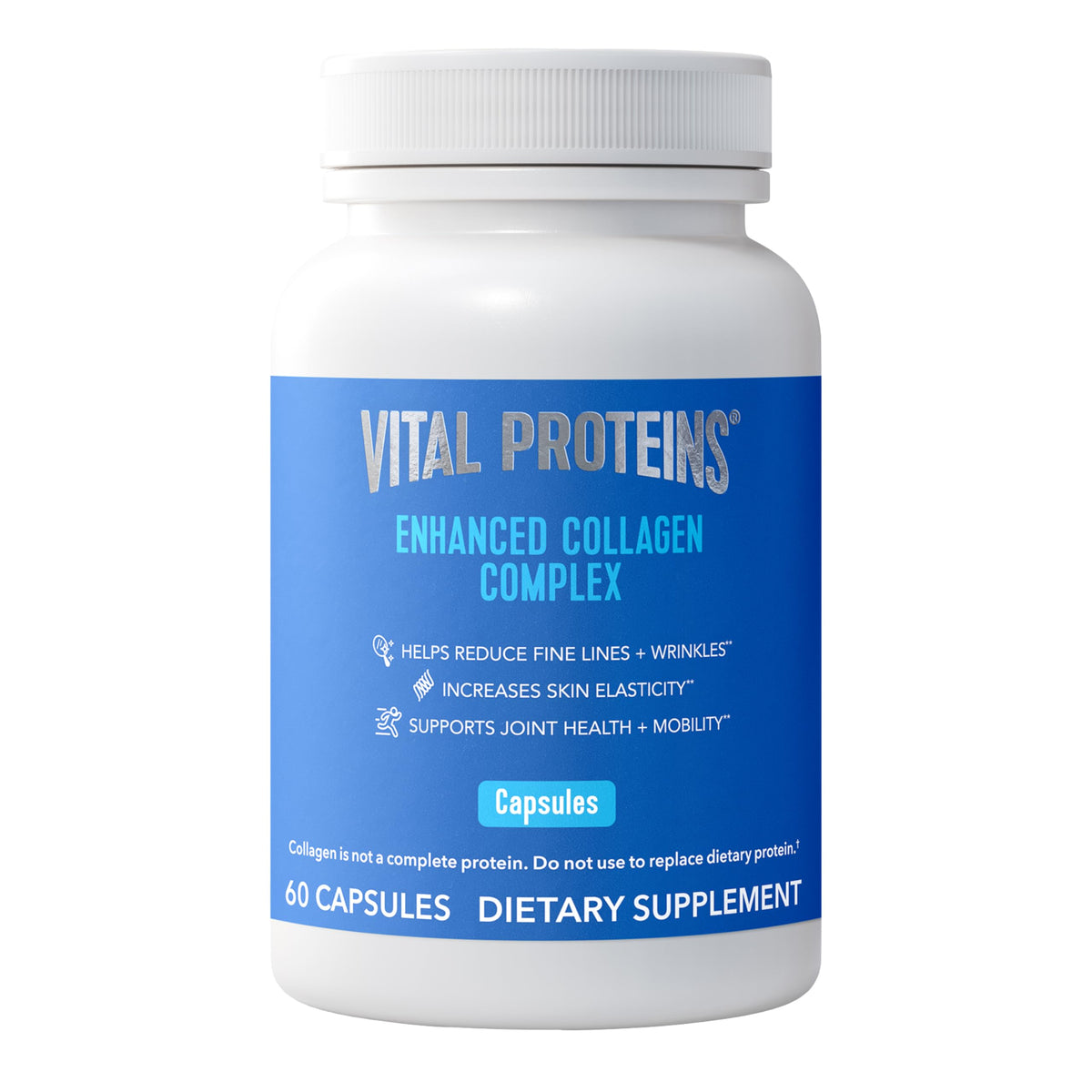 Vital Proteins frasco frontal mostrando el envase y conveniencia
