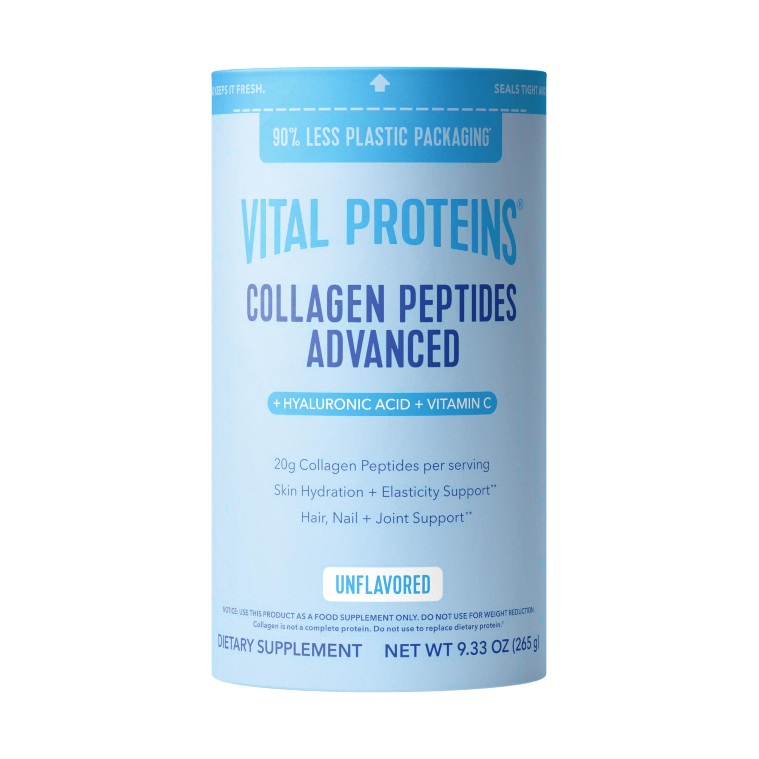 Vital Proteins envase frontal mostrando la marca y beneficio práctico