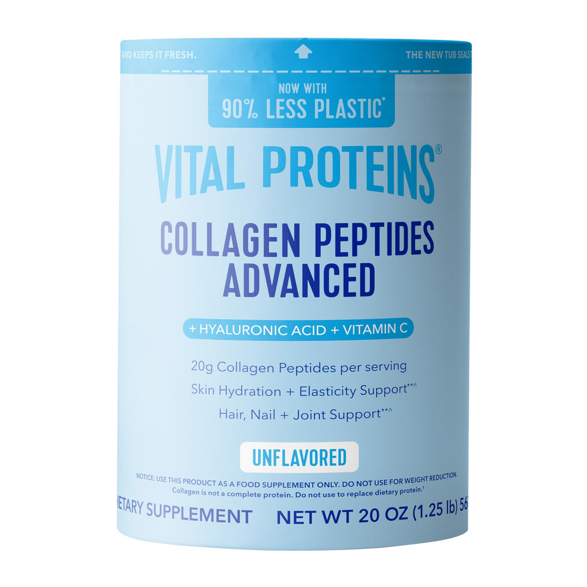 vital proteins envase frontal mostrando tamaño y marca, ideal para elección informada