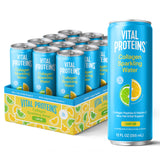 Vital Proteins lata frente mostrando diseño y beneficio de piel más radiante
