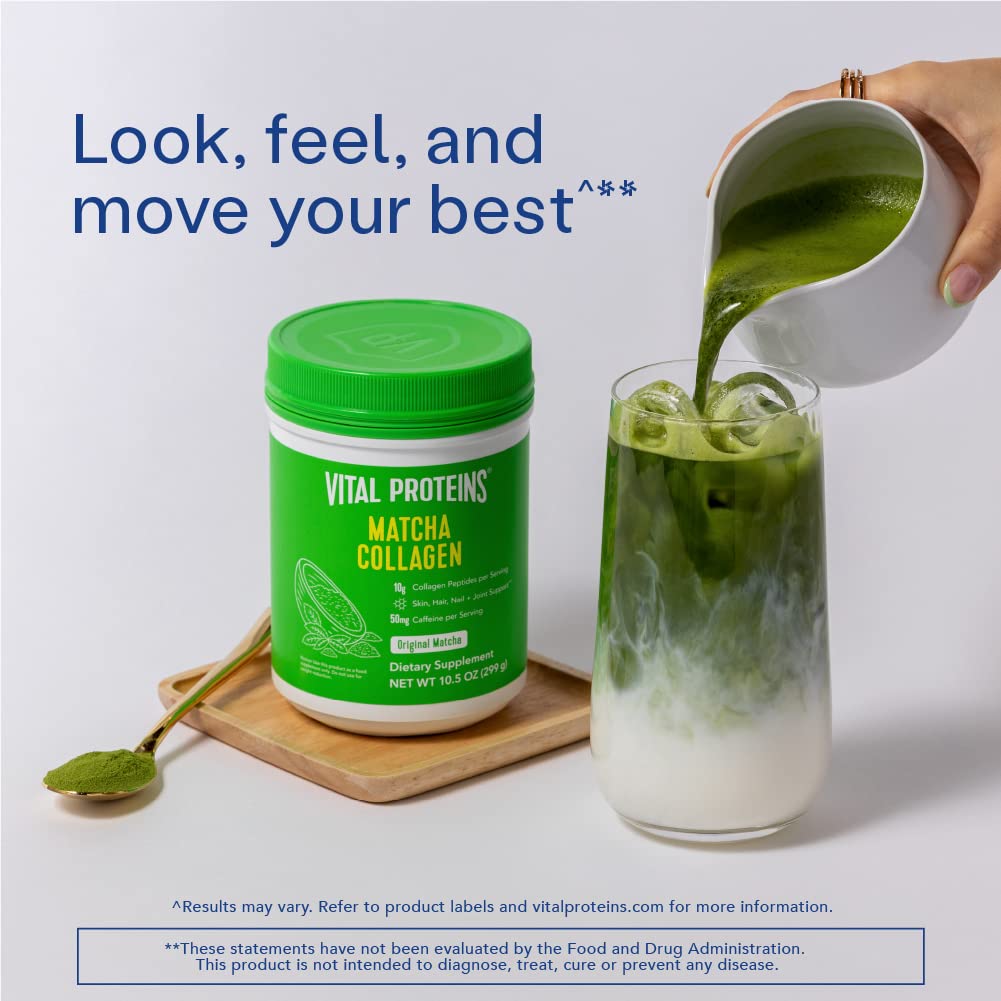 Vital Proteins escena de desayuno con matcha para rutina diaria activa