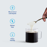 Vital Proteins disuelto en café sin alterar sabor ni textura visible