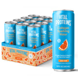 Vital Proteins lata frontal naranja sanguina que muestra diseño atractivo y conveniencia