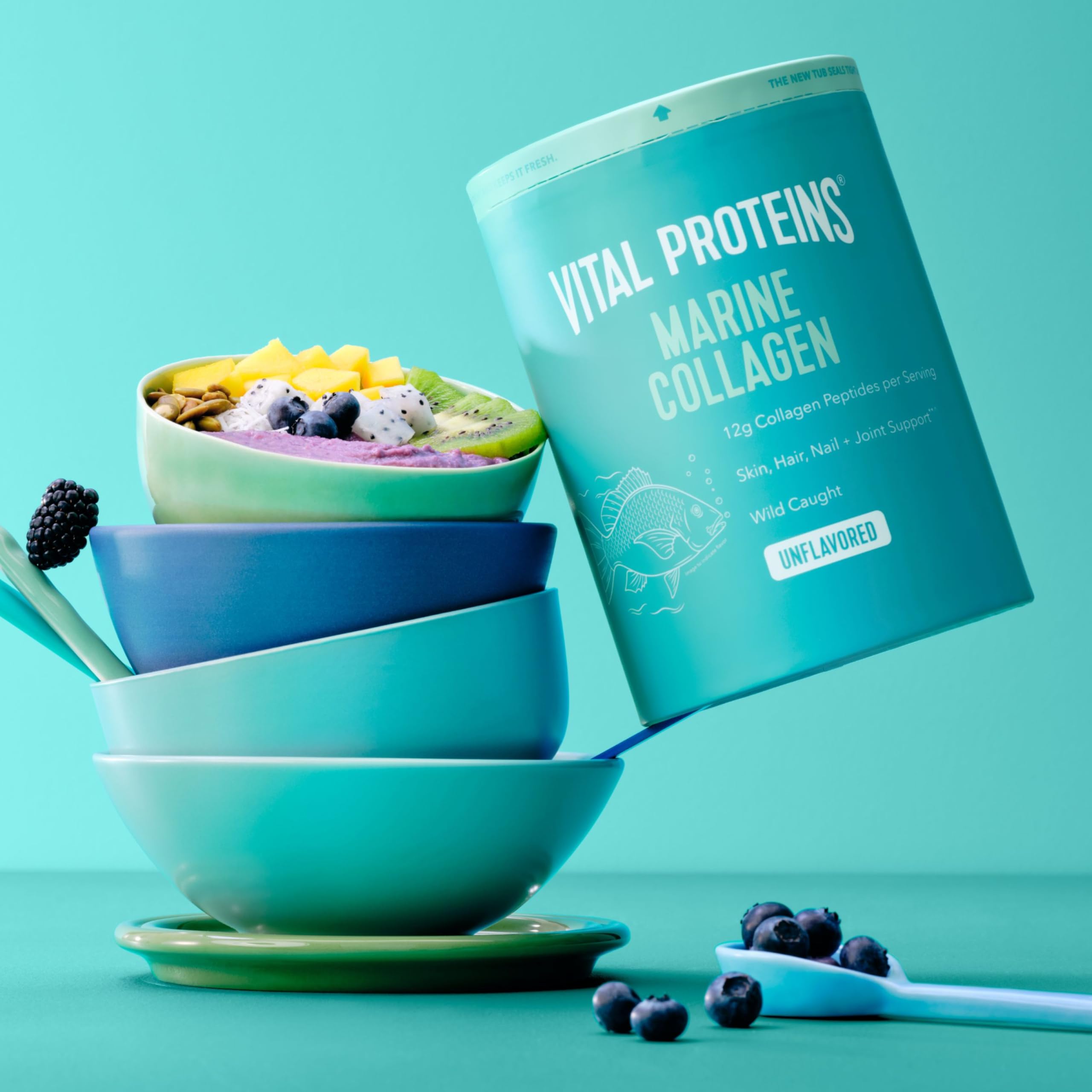 Vital Proteins — textura fina del polvo para fácil disolución