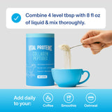 Vital Proteins polvo disuelto en café caliente, beneficio de uso diario simple