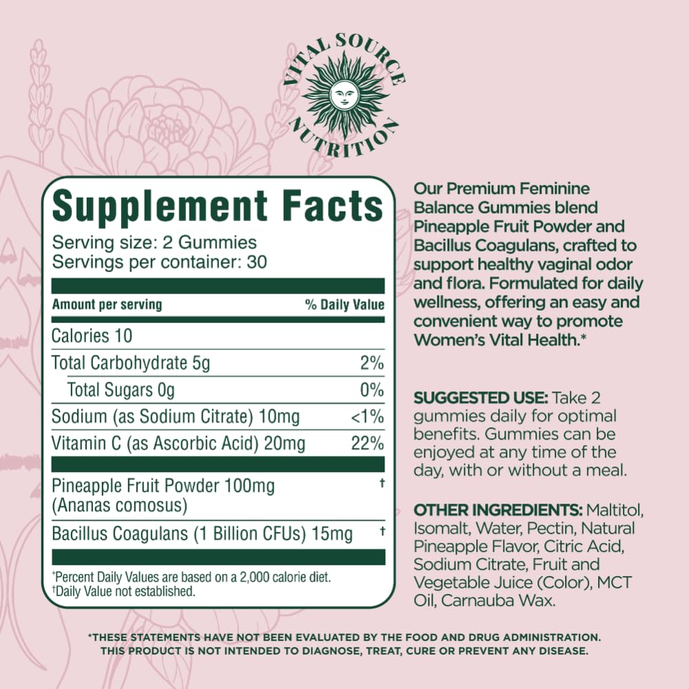 Vital Source Nutrition estilo de vida femenino con envase junto a planta y taza